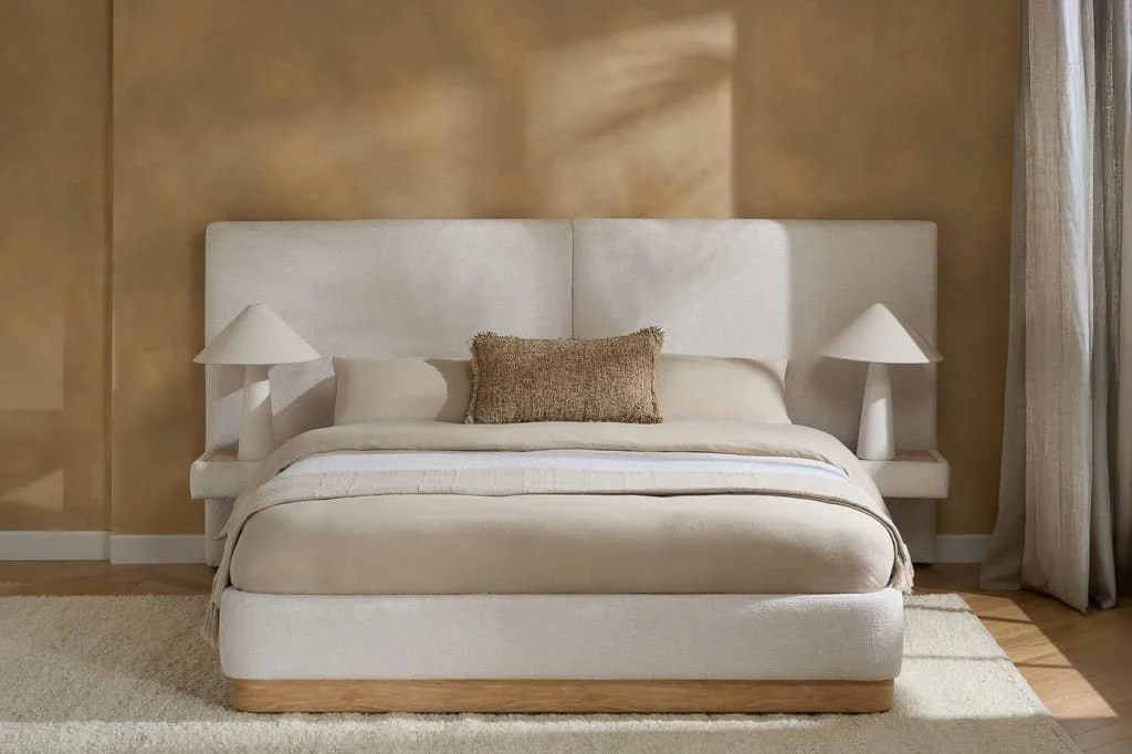Birlea Birlea Como White Boucle Bed Frame