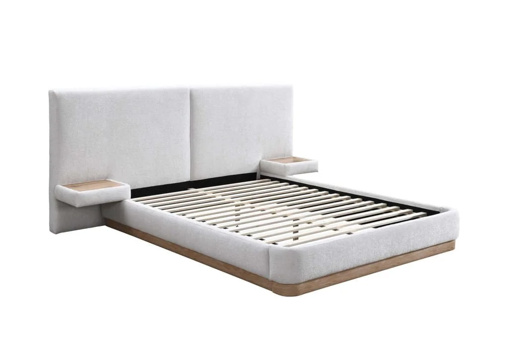 Birlea Birlea Como White Boucle Bed Frame