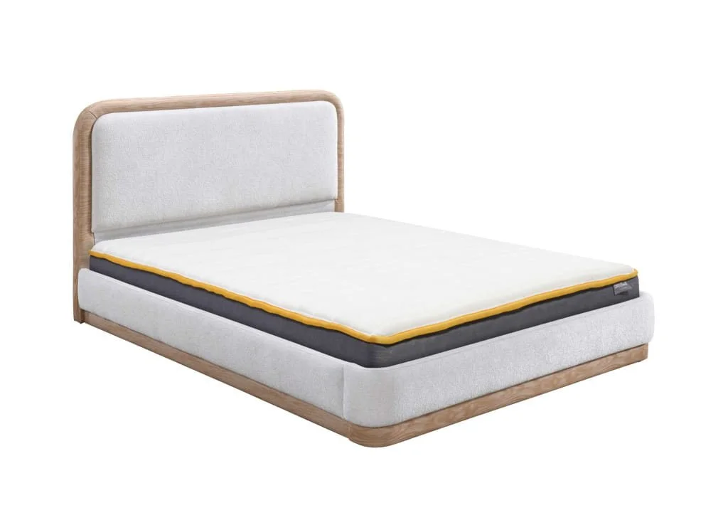 Birlea Birlea Girona White Boucle Bed Frame