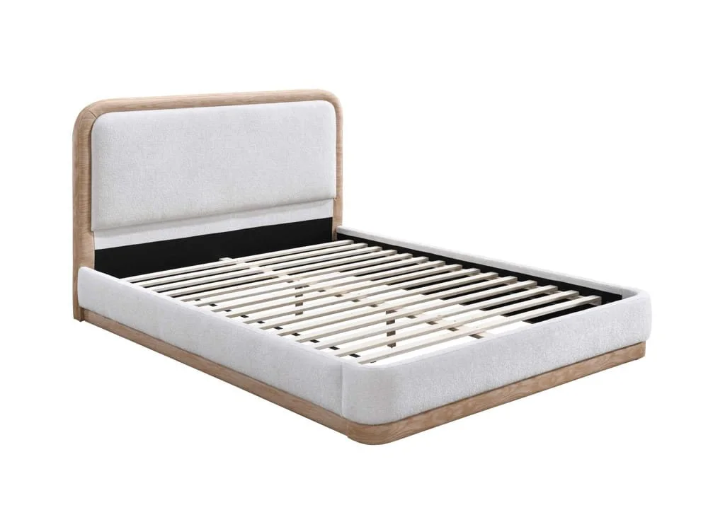 Birlea Birlea Girona White Boucle Bed Frame