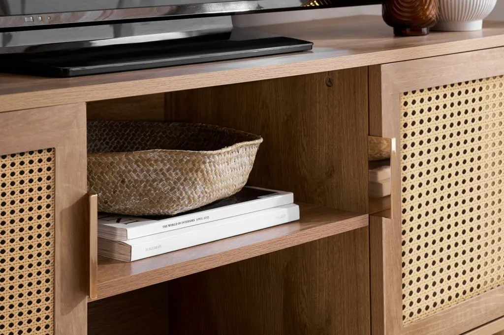 Birlea Birlea Noah Oak and Rattan Small TV Unit