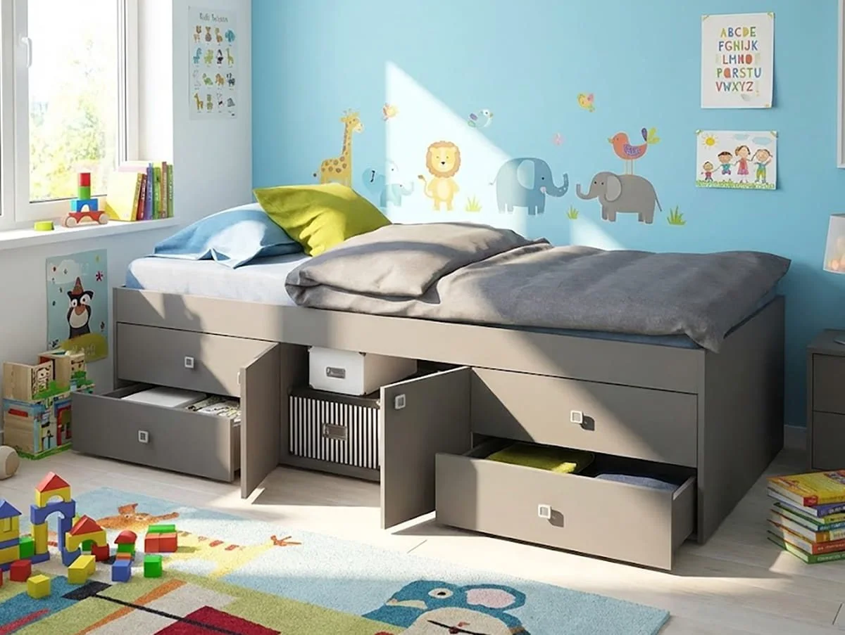 Kidsaw Kidsaw Captain's Grey Cabin Bed Frame