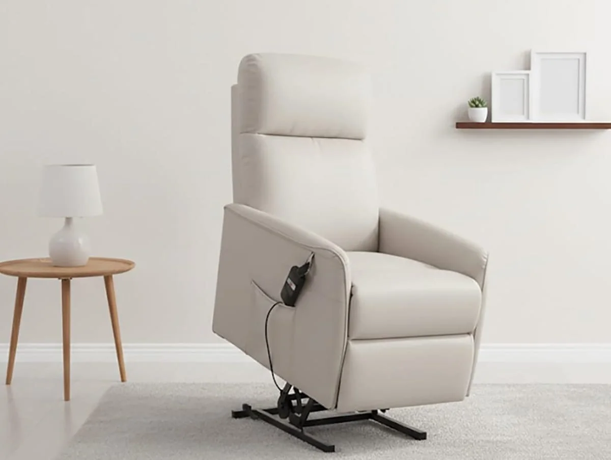 Julian Bowen Julian Bowen Helena Single Motor Pebble Faux Leather Riser Recliner Chair