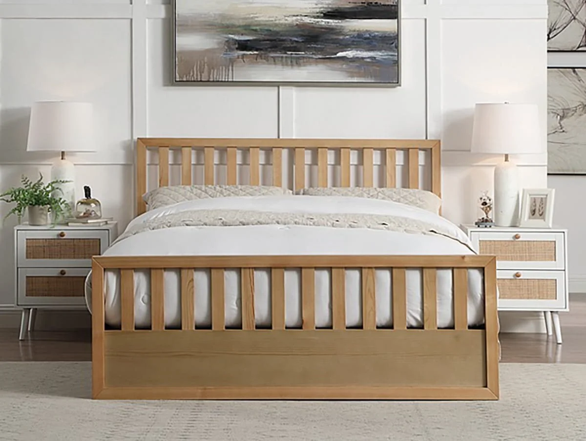 Flintshire Flintshire Alyn Oak Wooden Ottoman Bed Frame