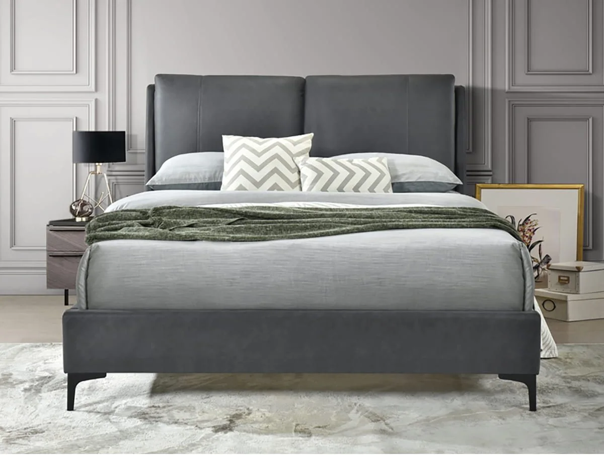 Flintshire Flintshire Ashleigh Grey Fabric Bed Frame