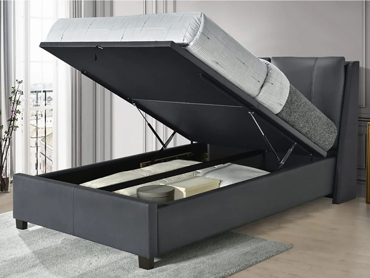 Flintshire Flintshire Ashleigh Grey Fabric Ottoman Bed Frame