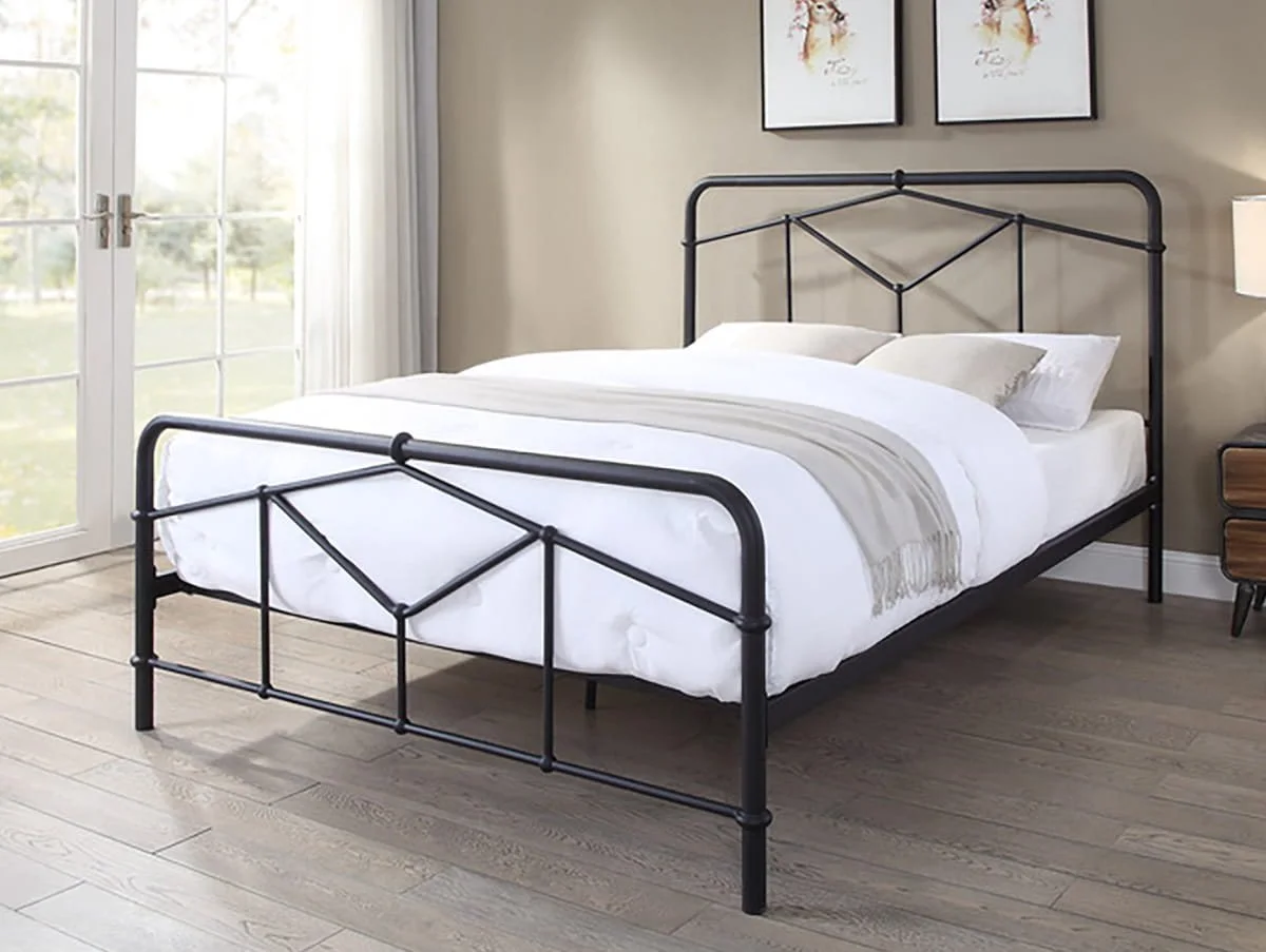 Flintshire Flintshire Axton Black Metal Bed Frame