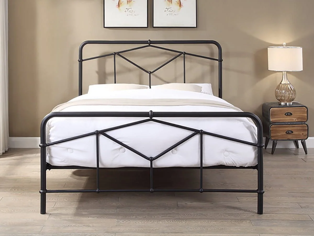 Flintshire Flintshire Axton Black Metal Bed Frame