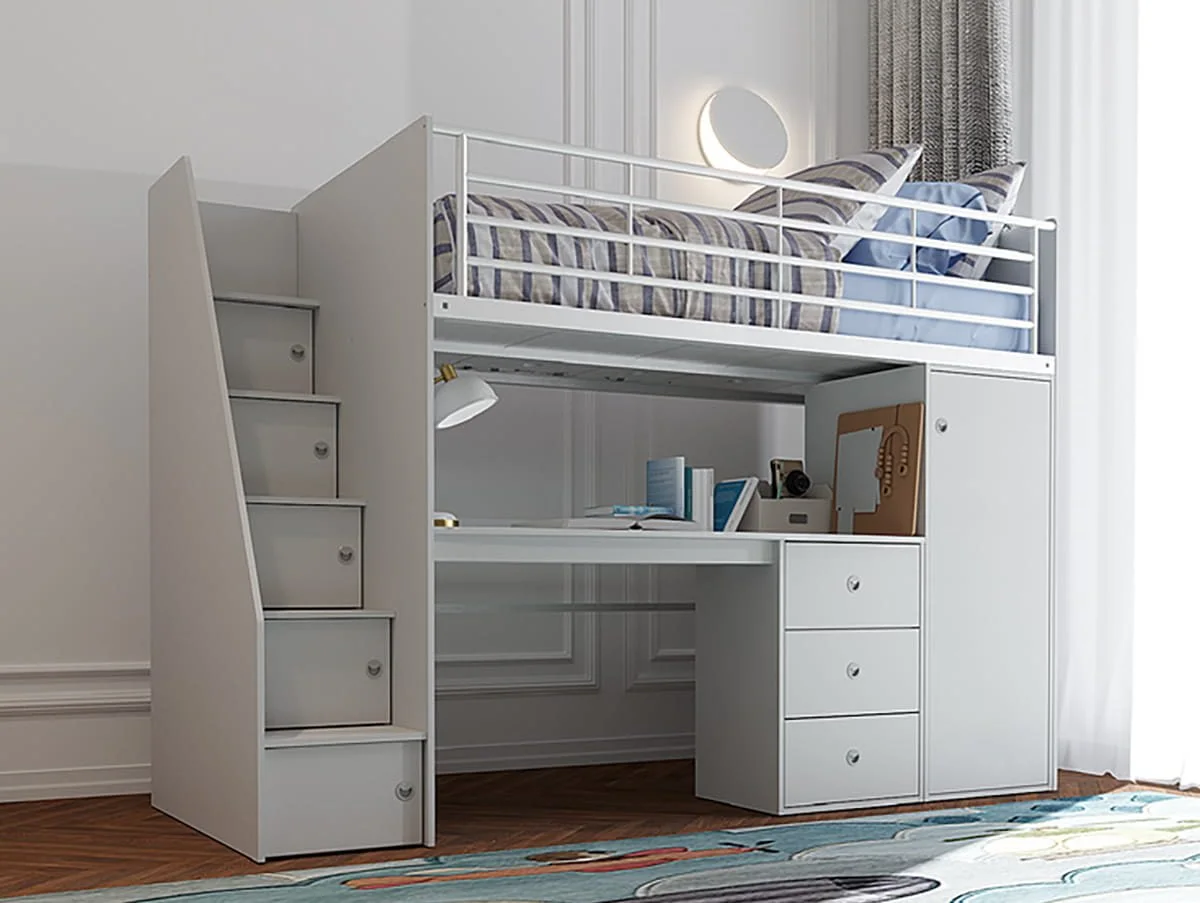 Flintshire Flintshire Dakota Grey Wooden High Sleeper Bed