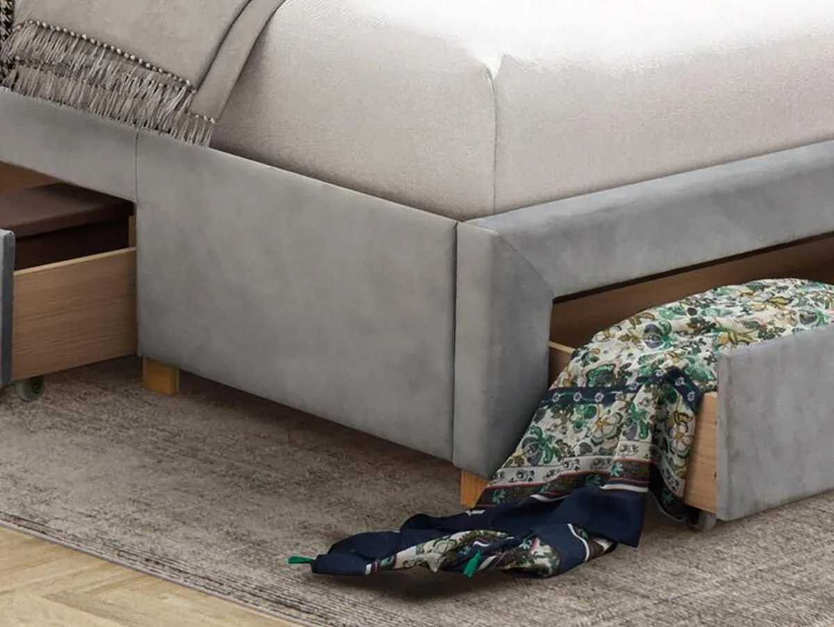 Flintshire Flintshire Drury Grey Fabric Bed Frame