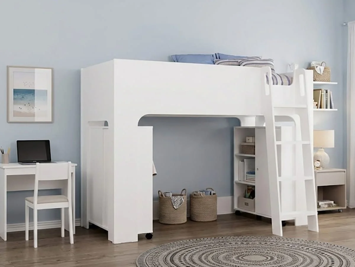 Flintshire Flintshire Eden White Wooden Mid Sleeper Bed