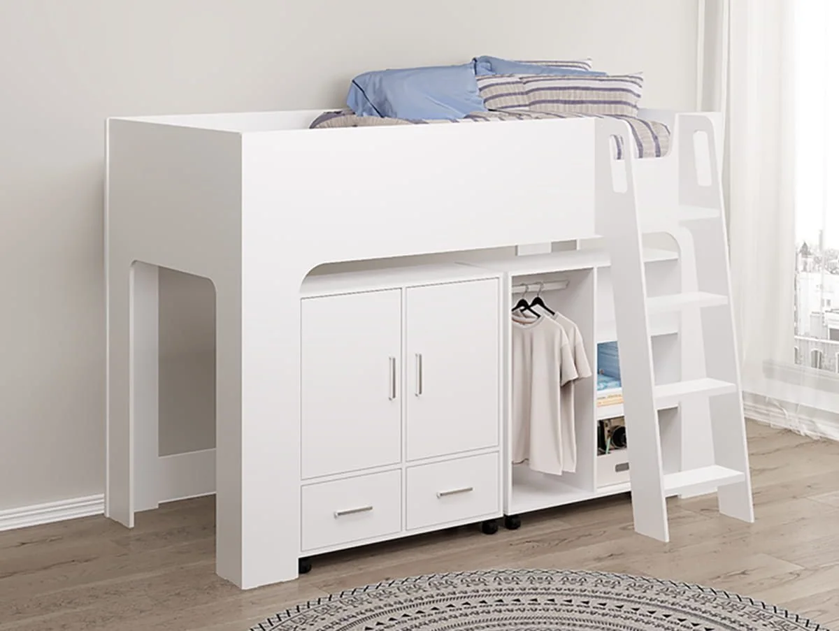 Flintshire Flintshire Eden White Wooden Mid Sleeper Bed