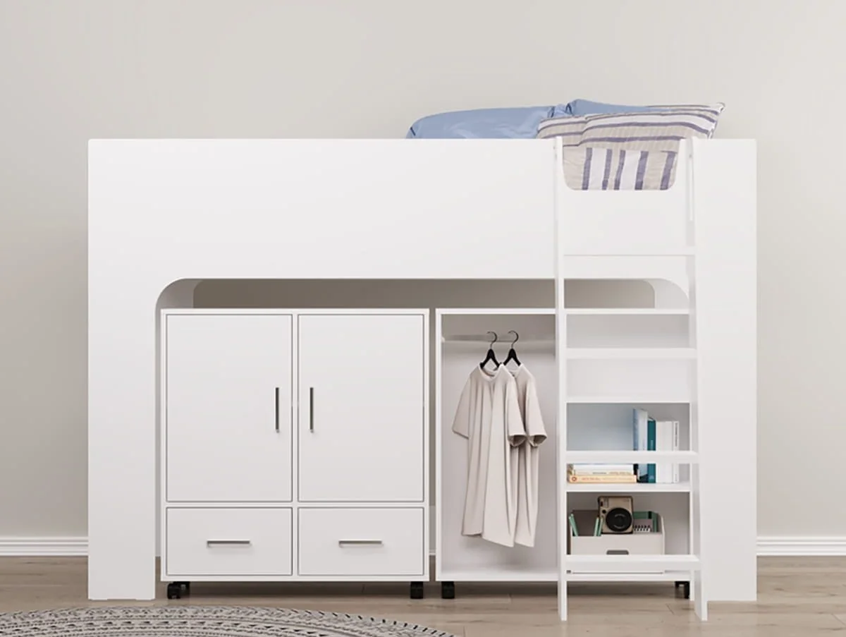 Flintshire Flintshire Eden White Wooden Mid Sleeper Bed