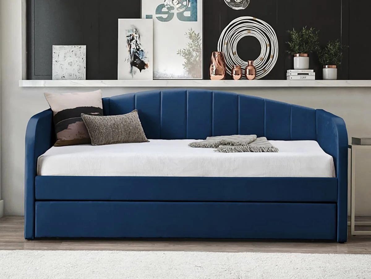 Flintshire Flintshire Fabric Blue Guest Bed Frame