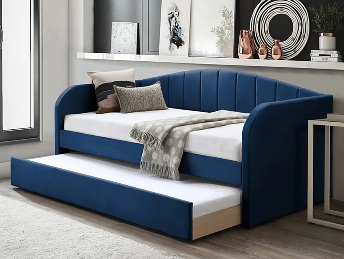 Flintshire Flintshire Fabric Blue Guest Bed Frame