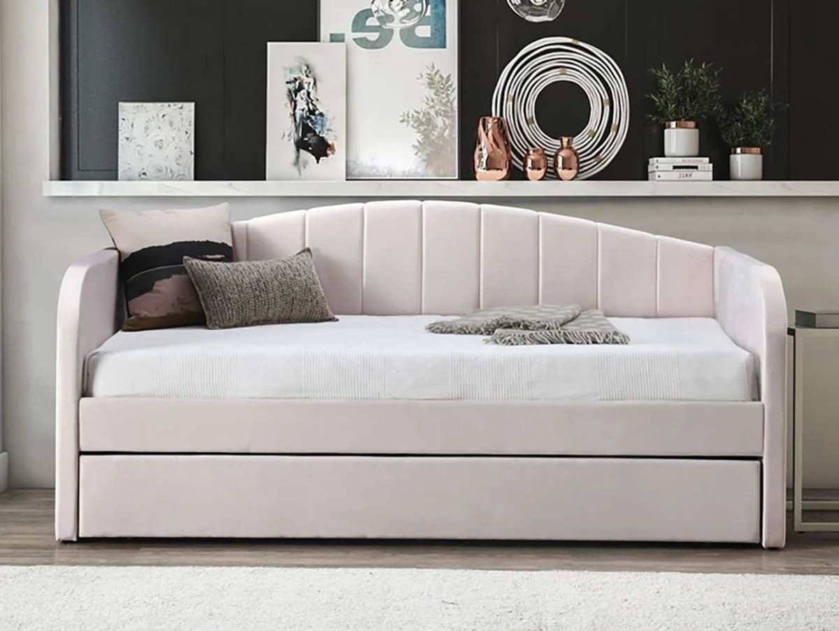 Flintshire Flintshire Fabric Pink Guest Bed Frame