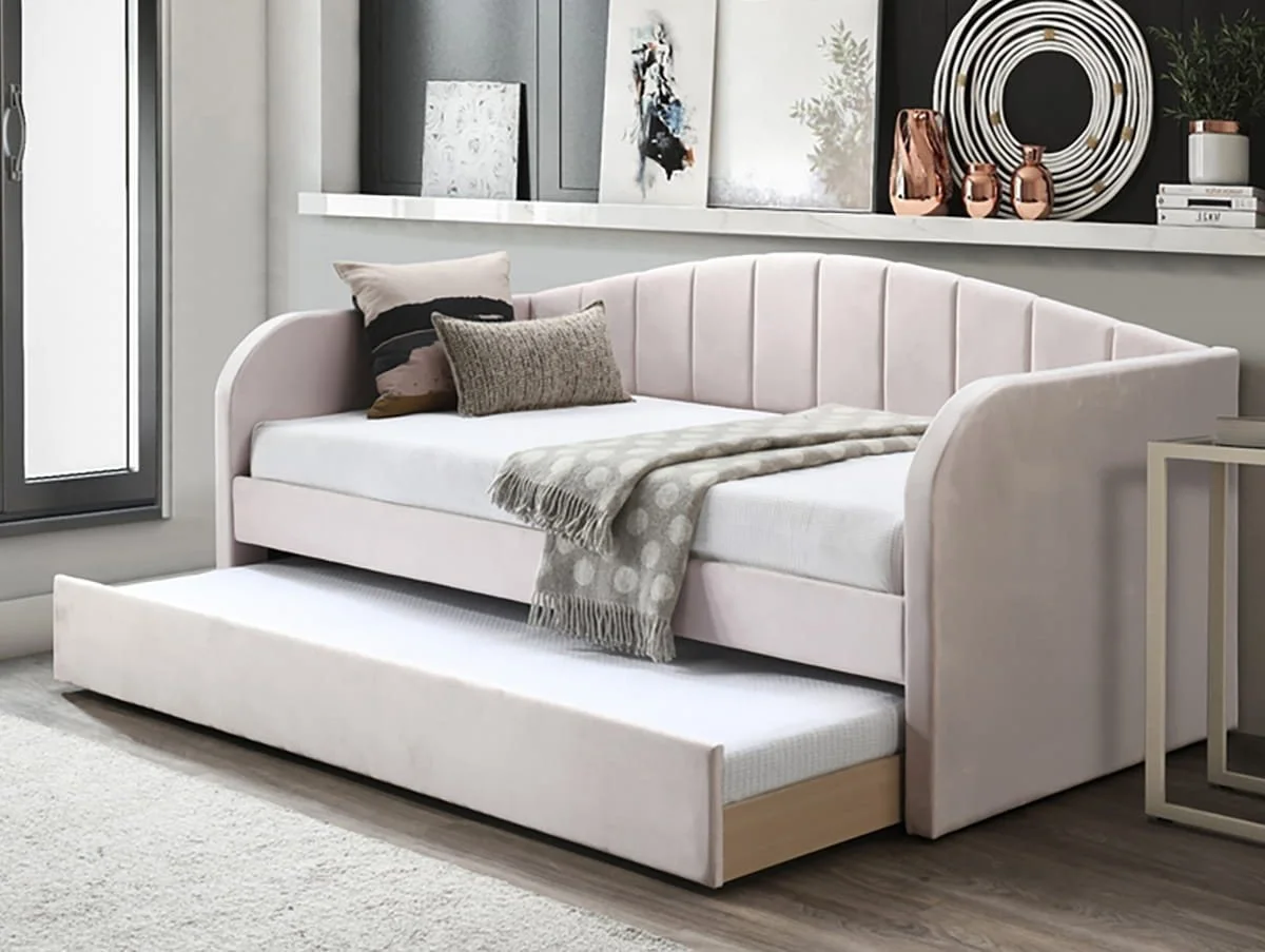 Flintshire Flintshire Fabric Pink Guest Bed Frame