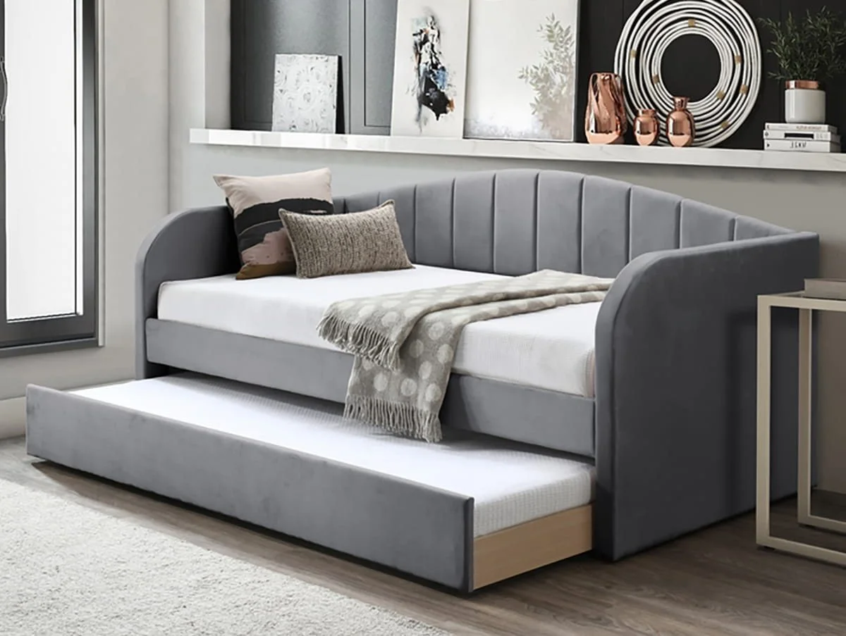 Flintshire Flintshire Fabric Grey Guest Bed Frame