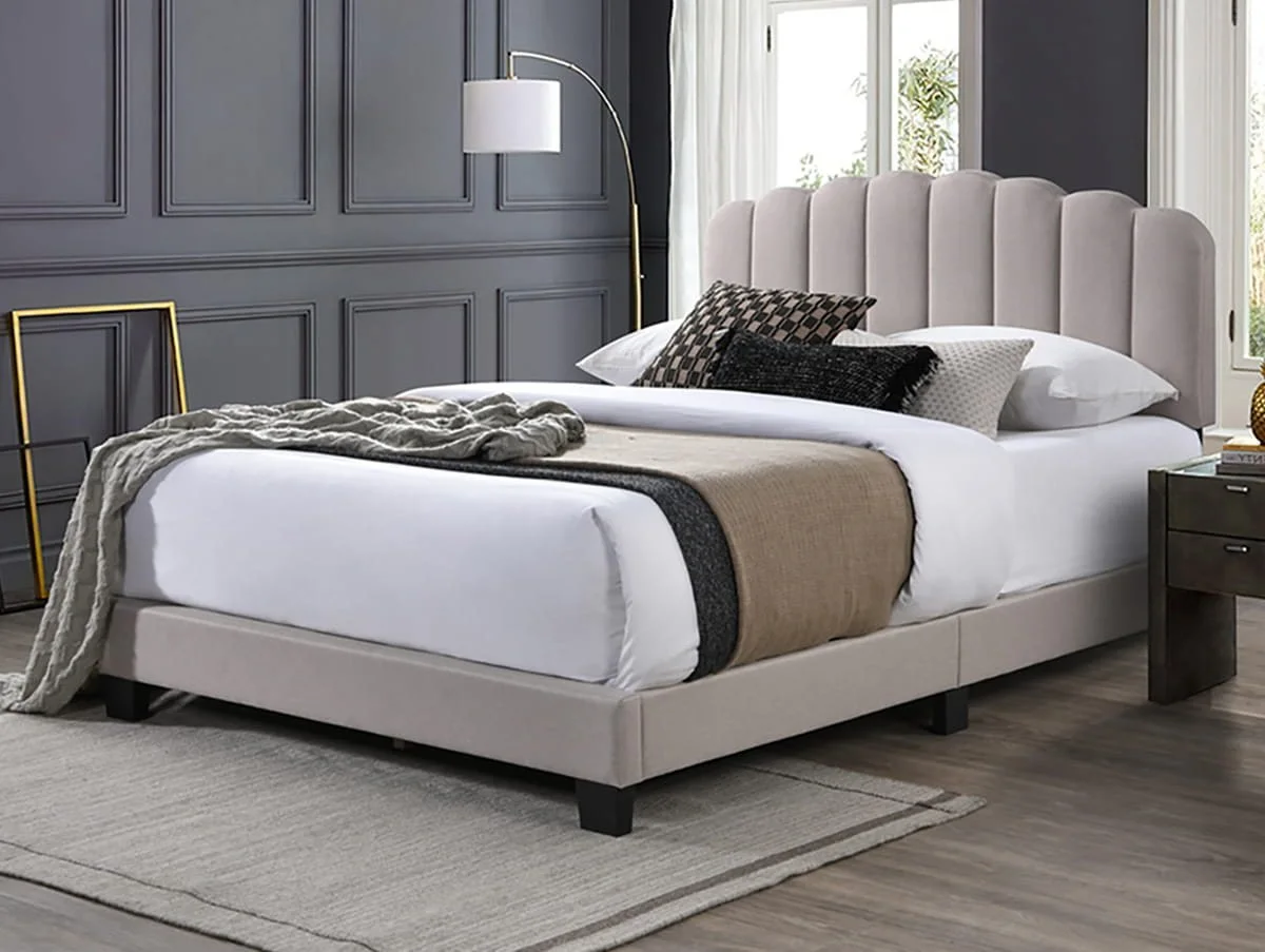 Flintshire Flintshire Hope Pebble Fabric Bed Frame