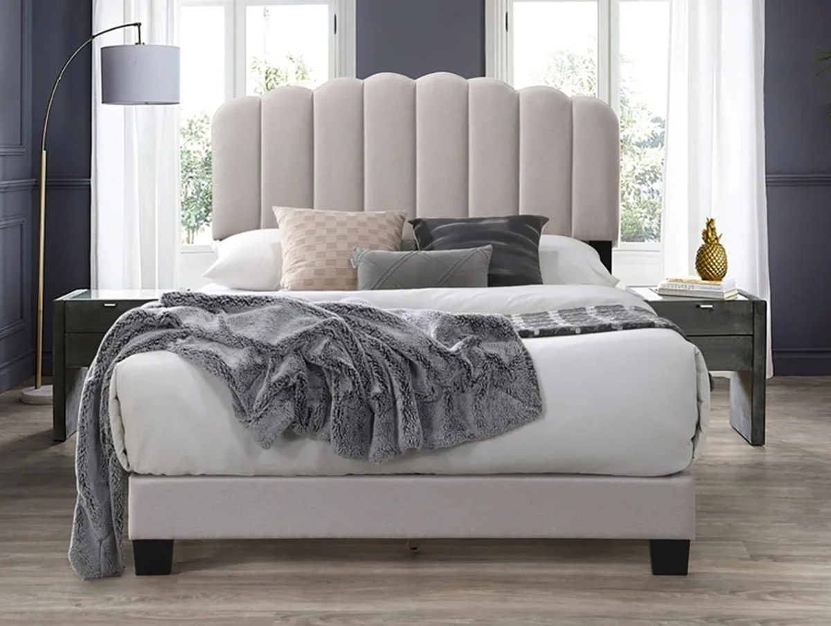 Flintshire Flintshire Hope Pebble Fabric Bed Frame