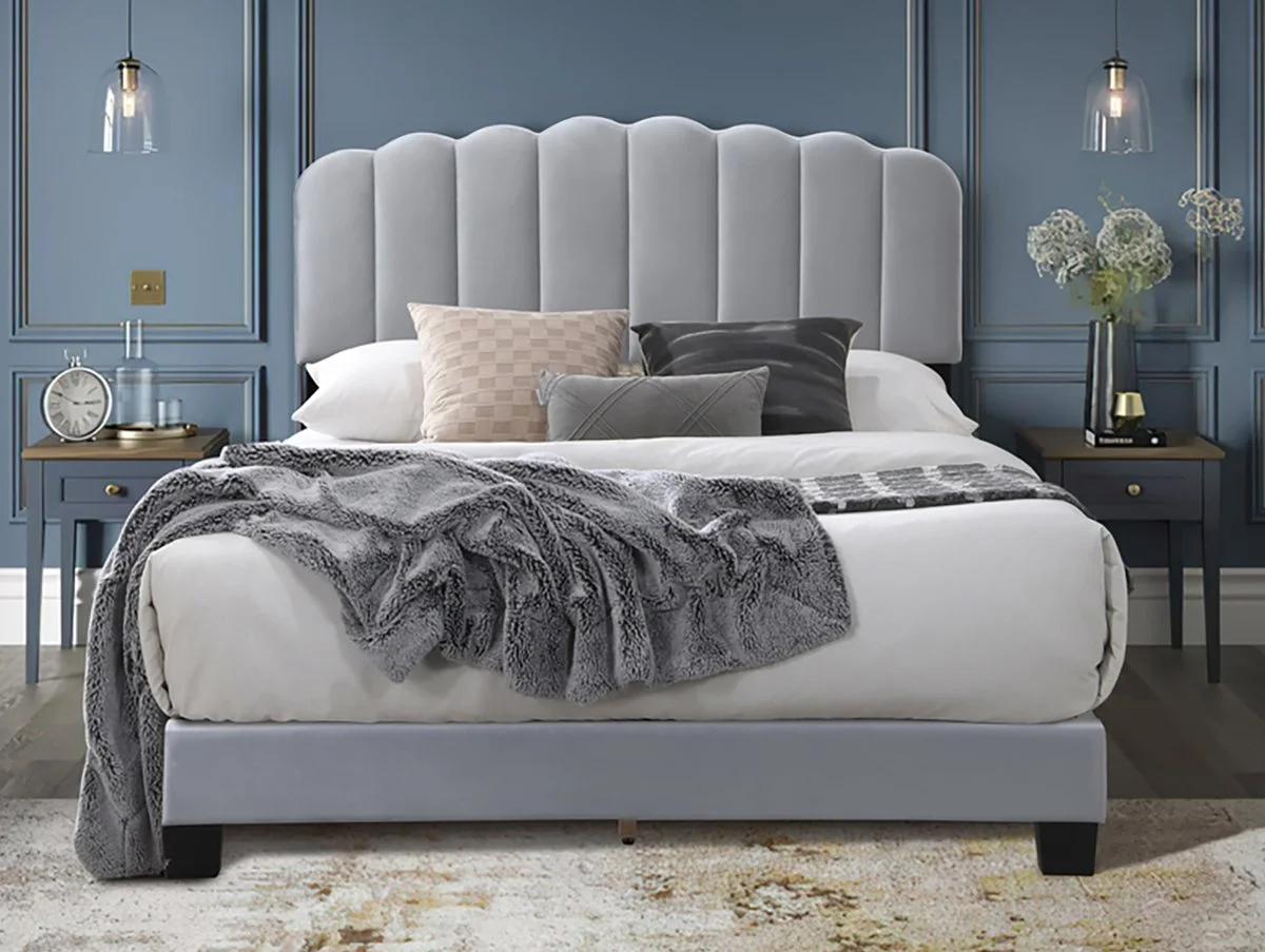 Flintshire Flintshire Hope Grey Fabric Bed Frame