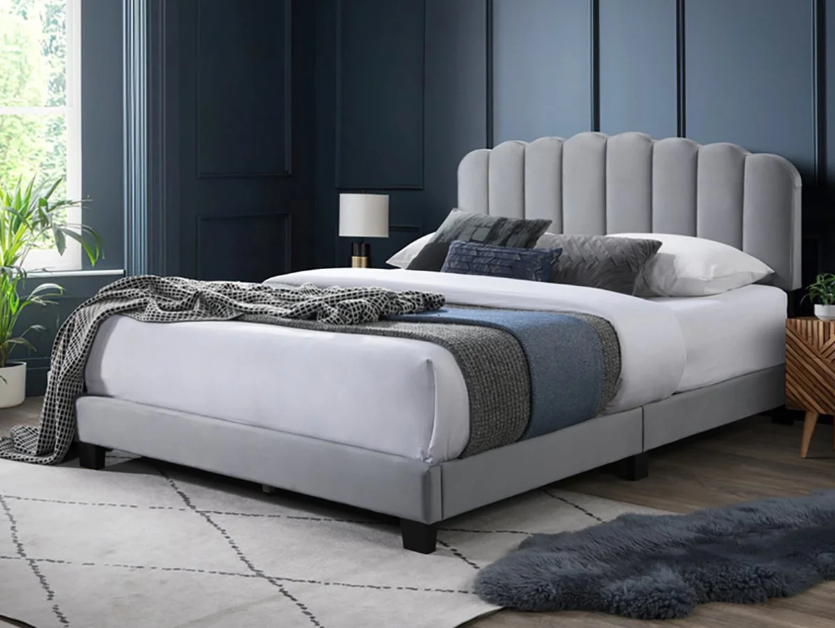 Flintshire Flintshire Hope Grey Fabric Bed Frame