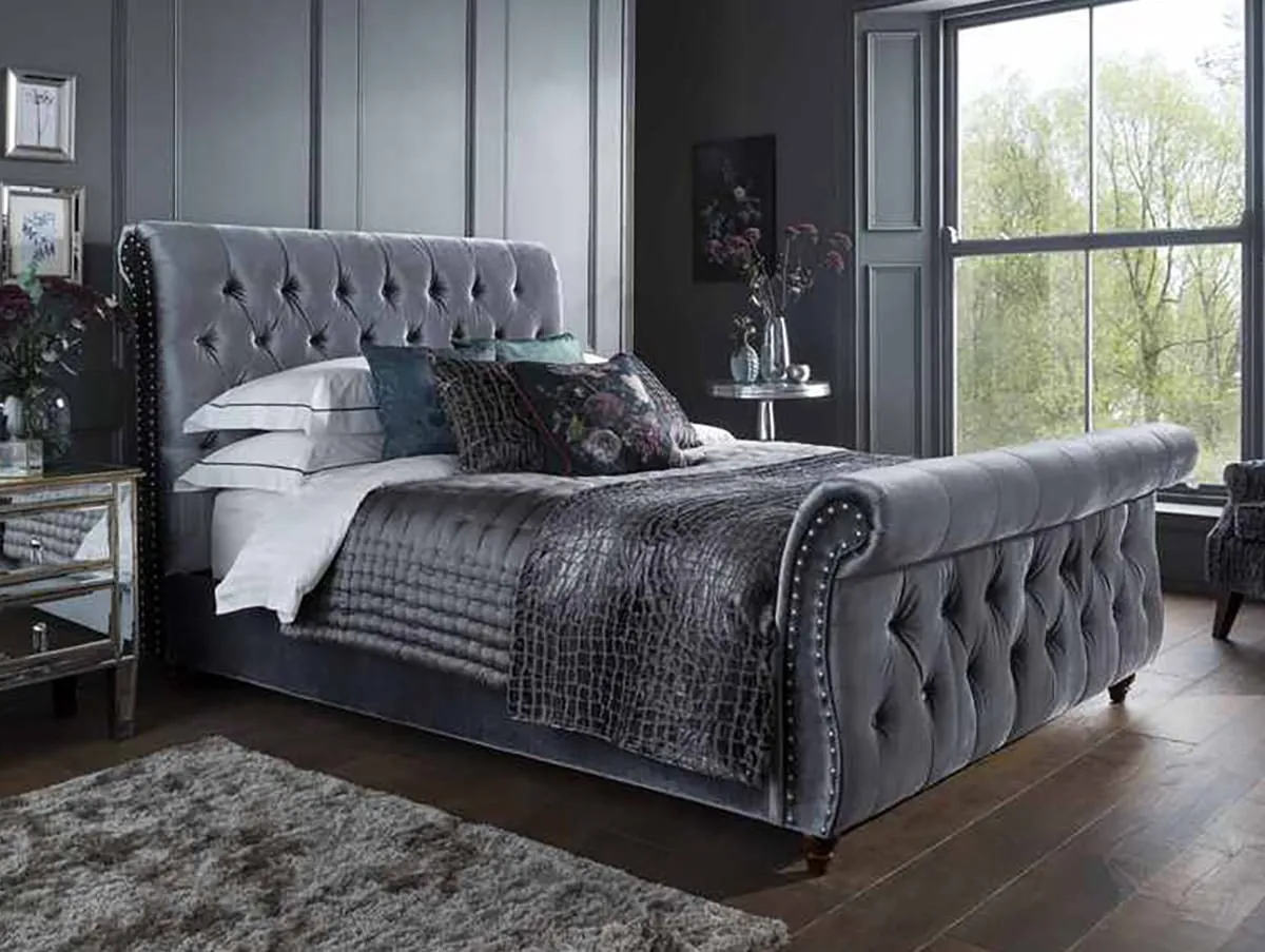 Flintshire Flintshire Montana Black Fabric Bed Frame