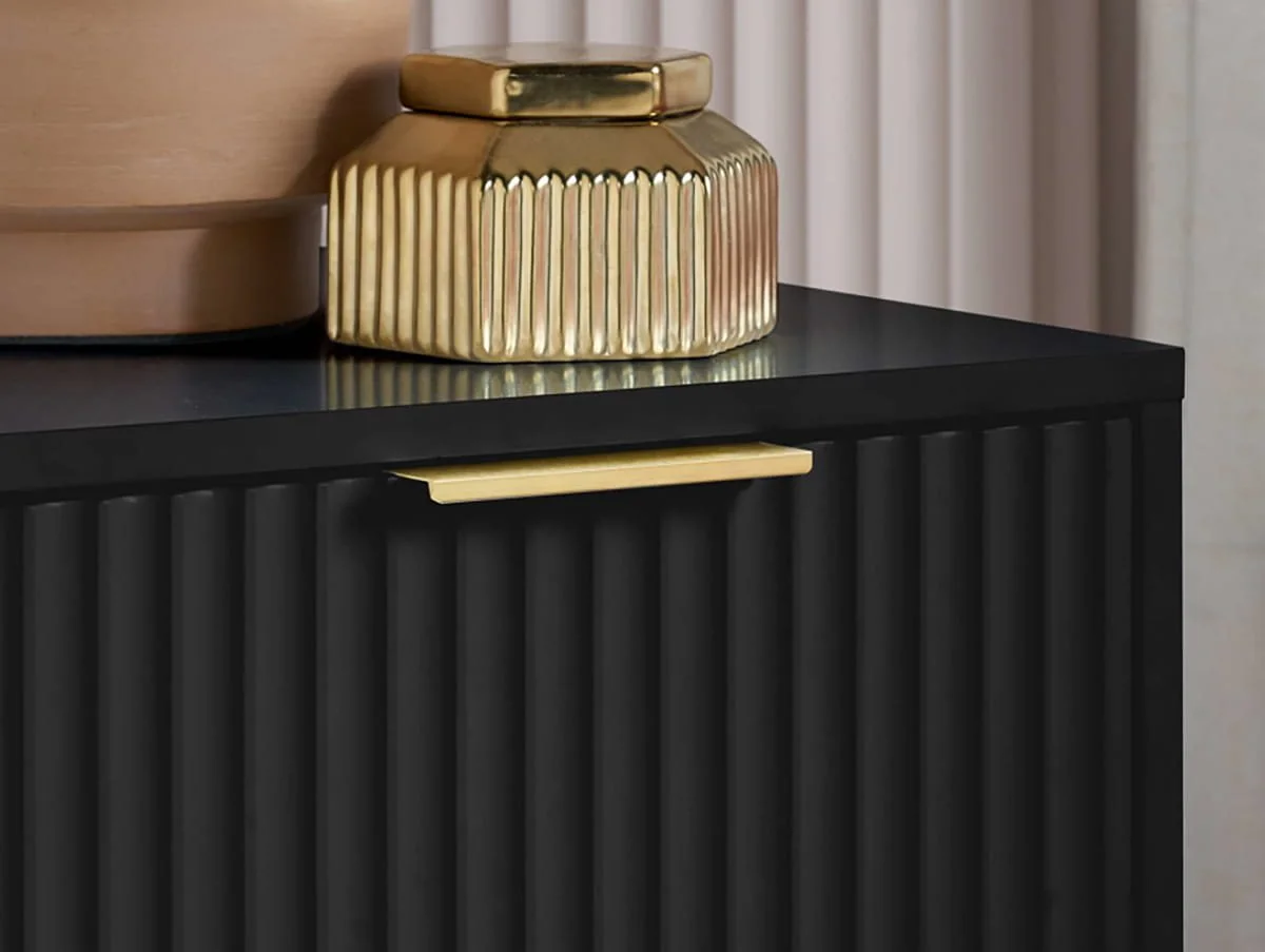 Birlea Birlea Zara Black 3 Drawer Chest of Drawers