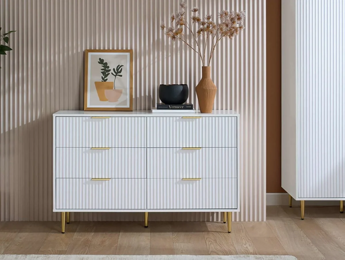 Birlea Birlea Zara White 6 Drawer Chest of Drawers