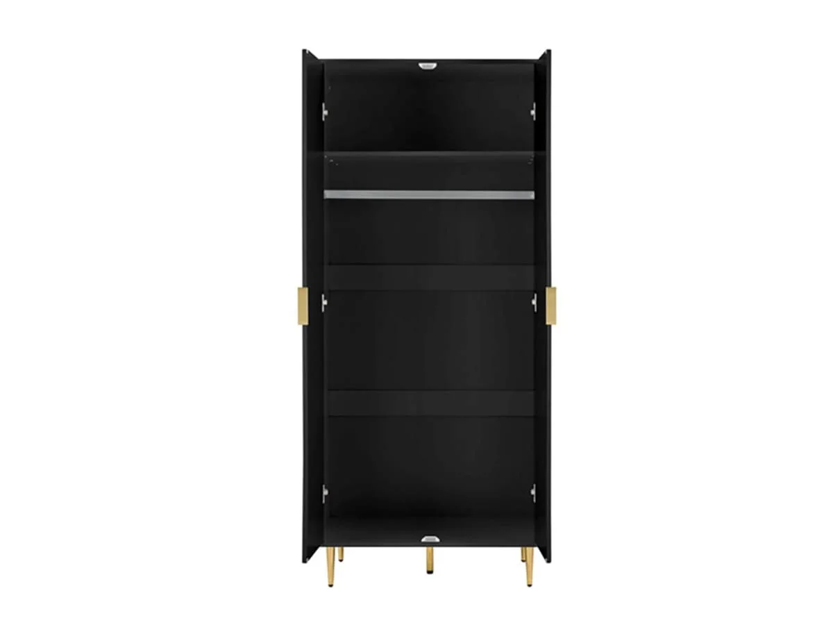 Birlea Birlea Zara Black 2 Door Double Wardrobe