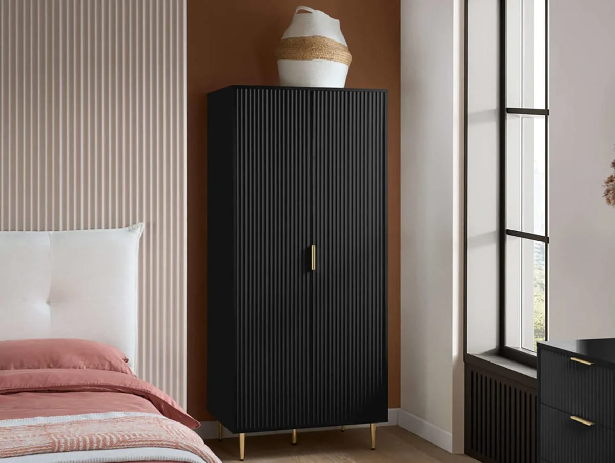 Birlea Birlea Zara Black 2 Door Double Wardrobe