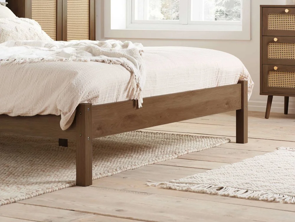 Birlea Birlea Croxley Rattan Walnut Wooden Bed Frame