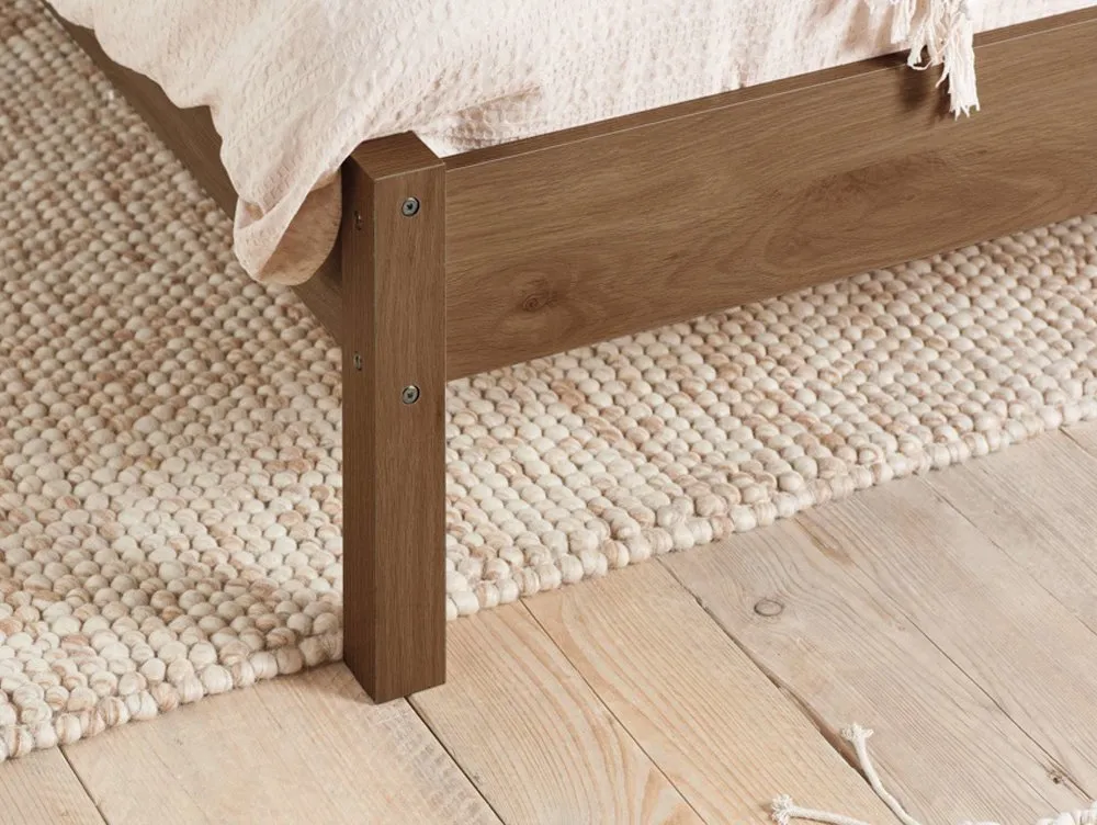 Birlea Birlea Croxley Rattan Walnut Wooden Bed Frame