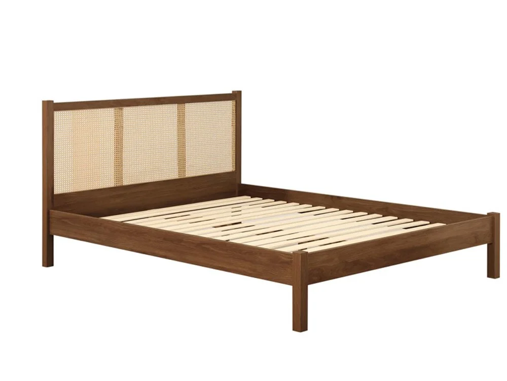 Birlea Birlea Croxley Rattan Walnut Wooden Bed Frame