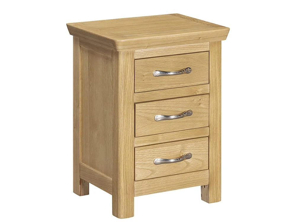 ASC ASC Elgin 3 Drawer Light Oak Bedside Table (Assembled)