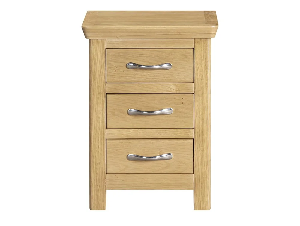 ASC ASC Elgin 3 Drawer Light Oak Bedside Table (Assembled)