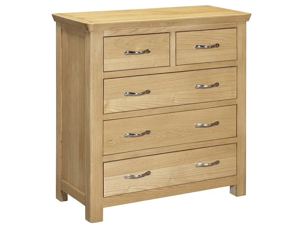 ASC ASC Elgin 3+2 Drawer Light Oak Chest of Drawers ( Assembled)