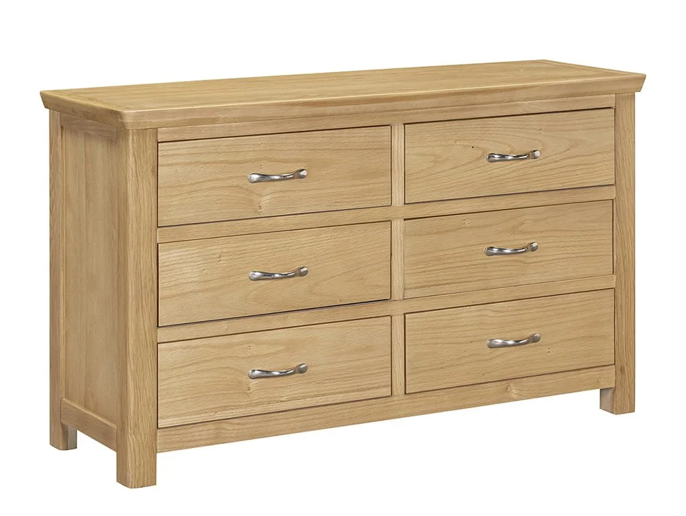 ASC ASC Elgin 6 Drawer Light Oak Chest of Drawers ( Assembled)
