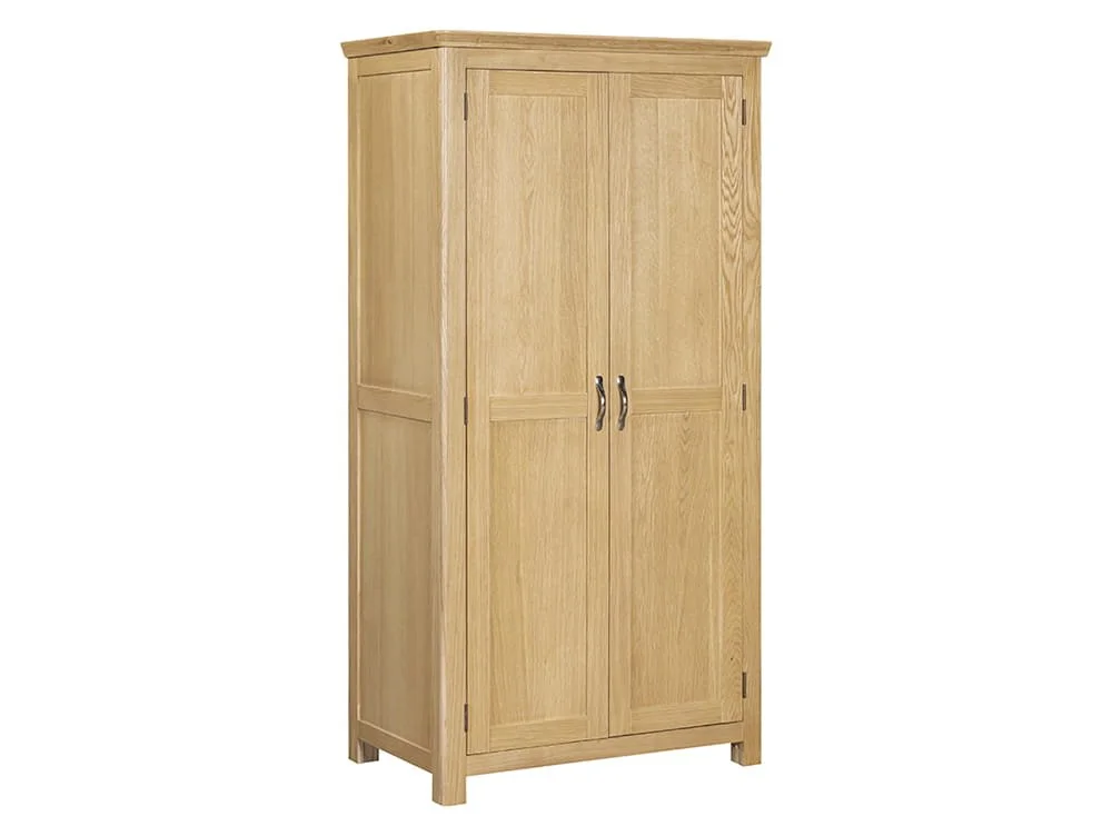 ASC ASC Elgin Light Oak 2 Door Double Wardrobe (Part Assembled)