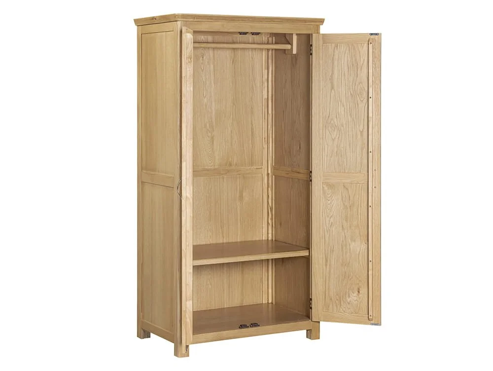 ASC ASC Elgin Light Oak 2 Door Double Wardrobe (Part Assembled)