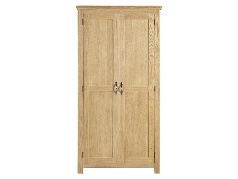 ASC ASC Elgin Light Oak 2 Door Double Wardrobe (Part Assembled)