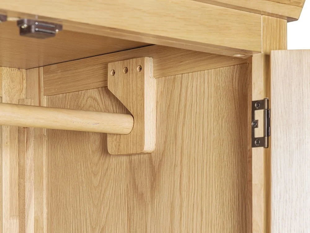 ASC ASC Elgin Light Oak 2 Door Double Wardrobe (Part Assembled)