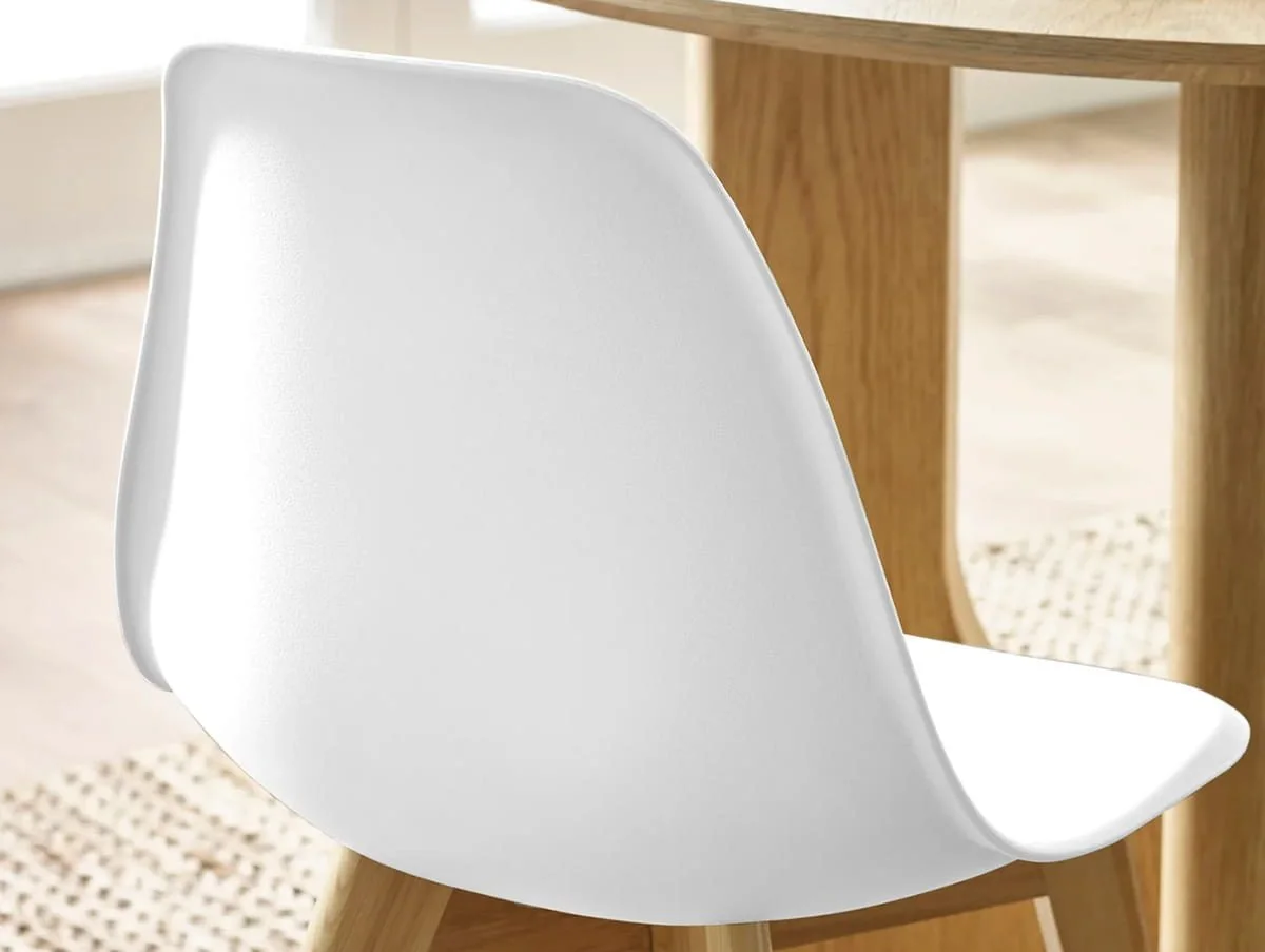 Julian Bowen Julian Bowen Agatha White Plastic Set of 2 Dining Chairs