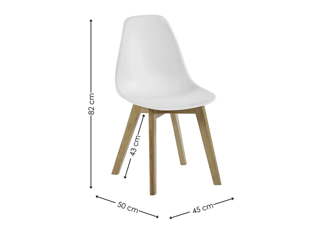 Julian Bowen Julian Bowen Agatha White Plastic Set of 2 Dining Chairs