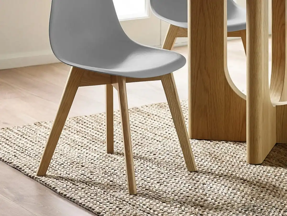 Julian Bowen Julian Bowen Agatha Grey Plastic Set of 2 Dining Chairs