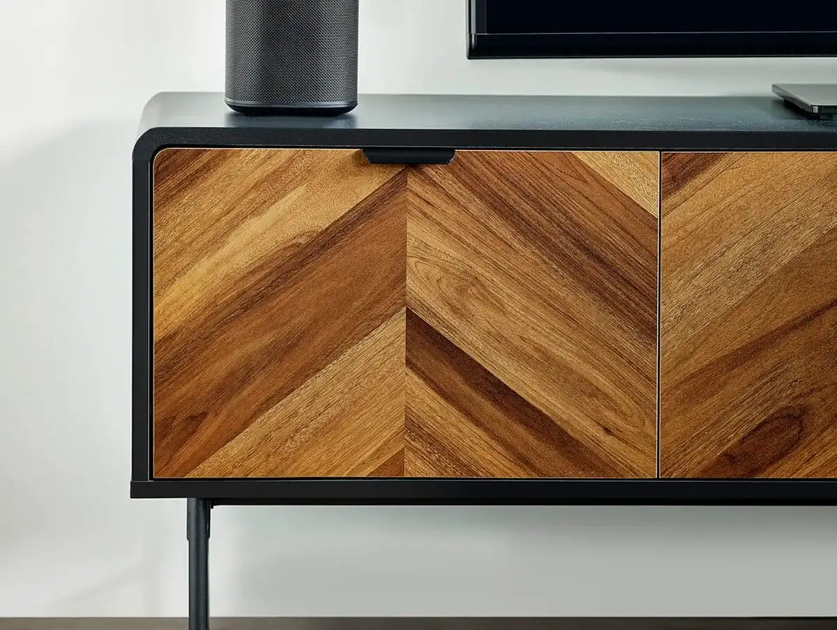 Julian Bowen Julian Bowen Alvin Black and Oak 2 Door TV Unit