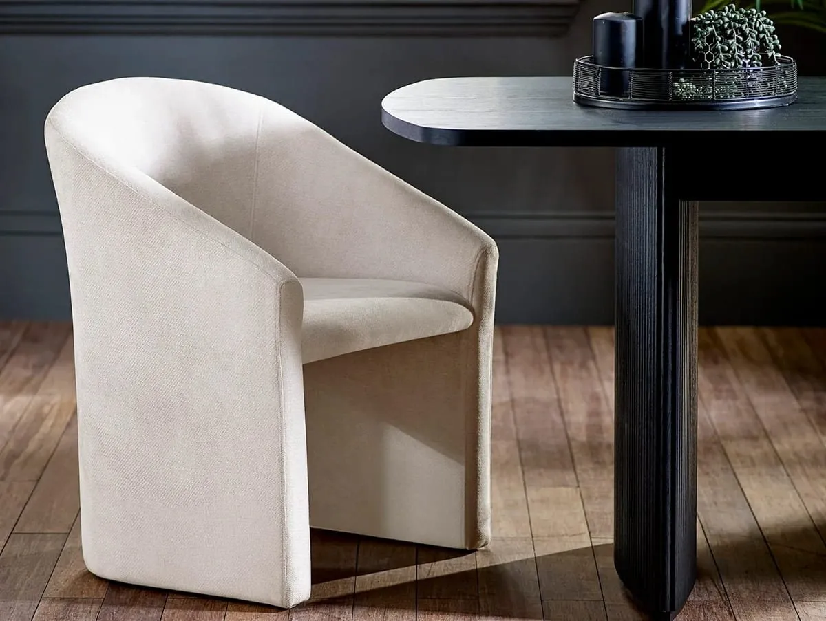Julian Bowen Julian Bowen Anthea Cream Fabric Tub Chair
