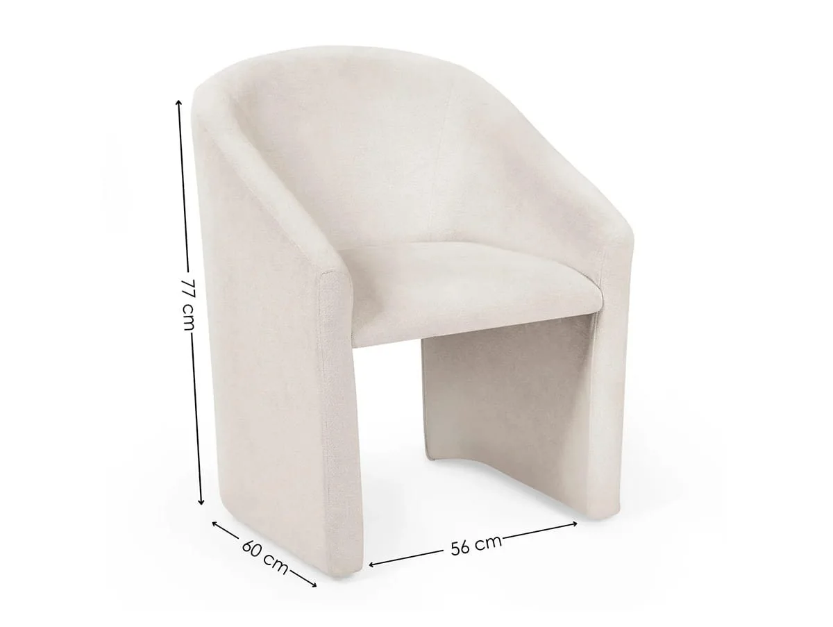 Julian Bowen Julian Bowen Anthea Cream Fabric Tub Chair