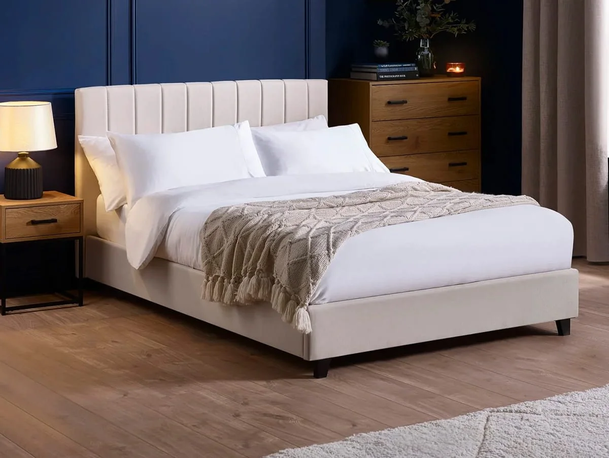 Julian Bowen Julian Bowen Aylen Cream Fabric Bed Frame