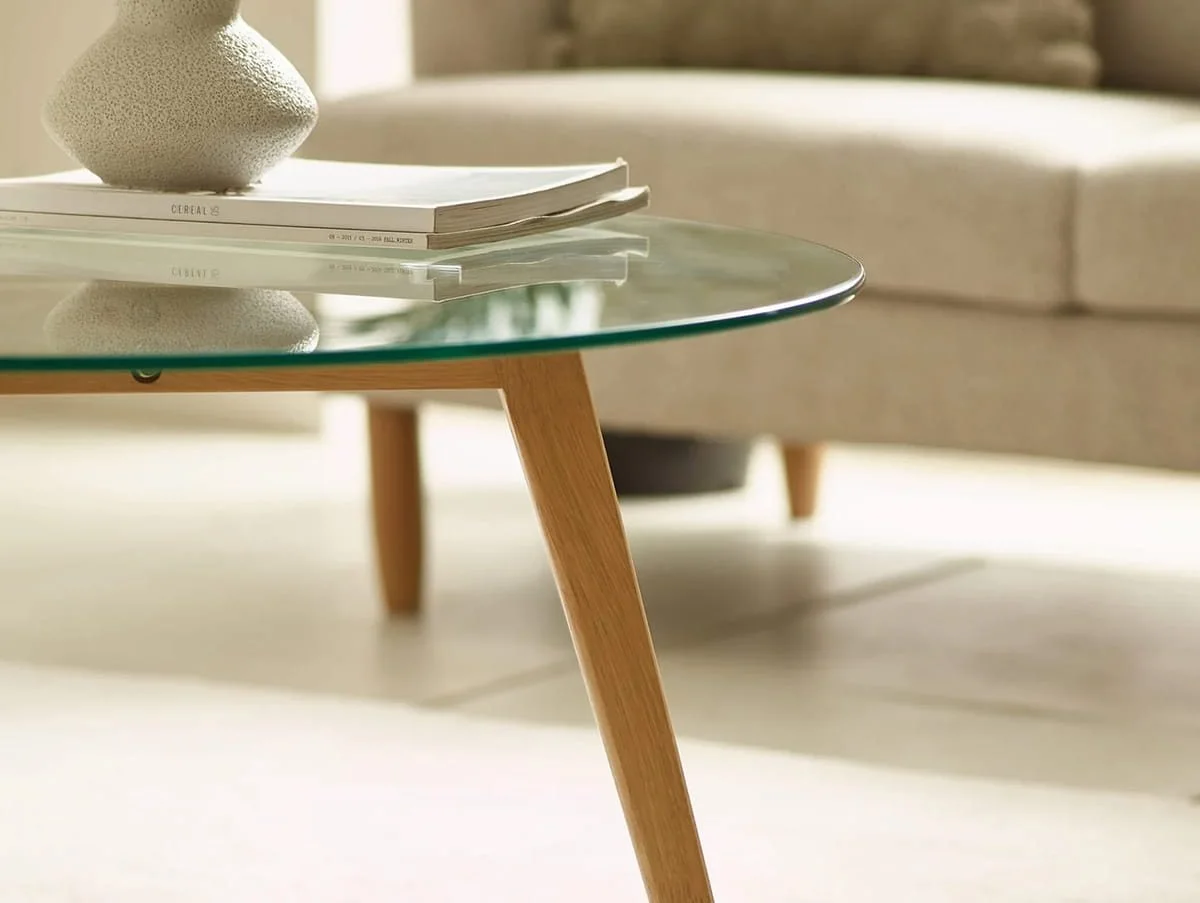 Julian Bowen Julian Bowen Bryant Light Oak Glass Coffee Table